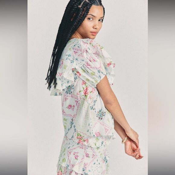 LoveShackFancy Amora Top Medium in Magic Light  Revolve - Picture 8 of 14